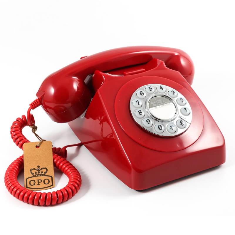 Téléphone Fixe Vintage Rouge Vif Sur Fond Turquoise Banque D'Images et  Photos Libres De Droits. Image 163147113