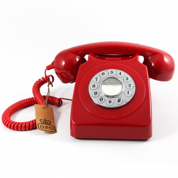 Téléphone Fixe Vintage Rouge Vif Sur Fond Turquoise Banque D'Images et  Photos Libres De Droits. Image 163147113