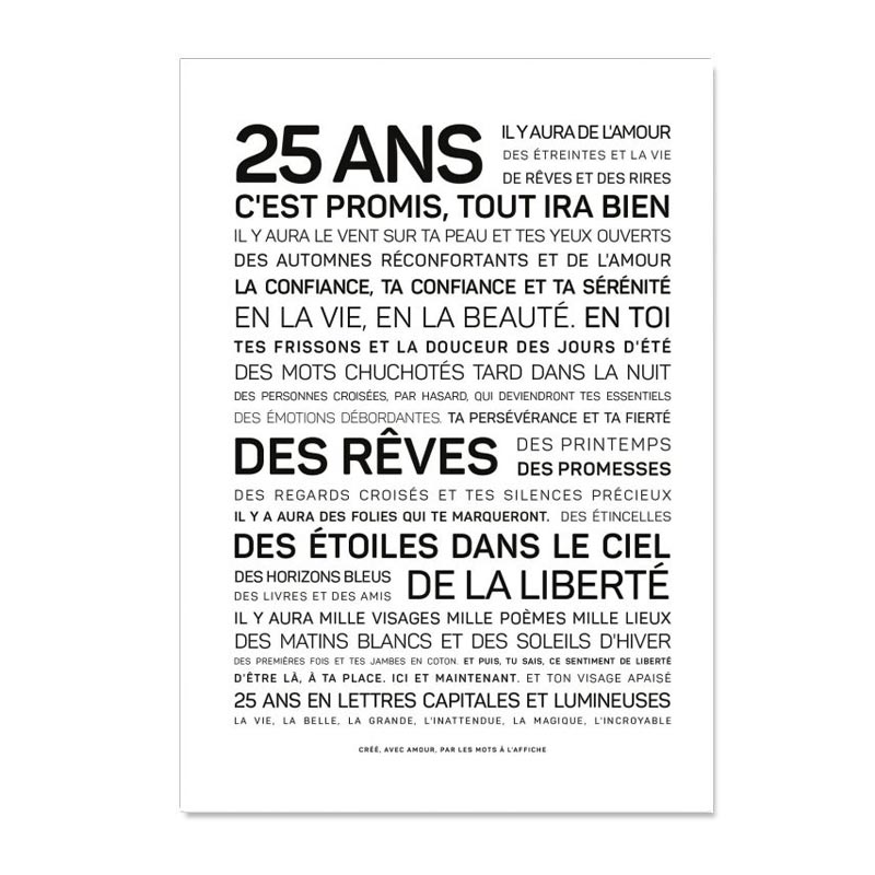 Cadeau 25 ans @bonjourbibiche